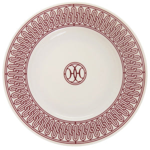 新品同様 エルメス デザートプレート〈Hデコ〉 ポーセリン 陶磁器 レッド 赤 食器 0473【中古】HERMES