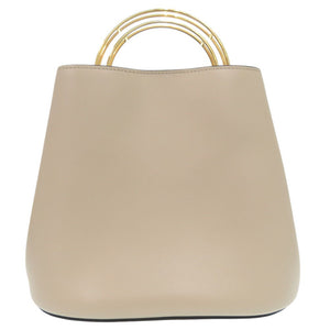 新品同様 マルニ パニエ 2WAY ハンドバッグ ショルダーバッグ SCMP001801 レザー ベージュ 0475【中古】MARNI