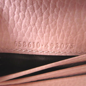 新品同様 グッチ GGマーモント 658610 コンパクトウォレット レザー GGスプリーム ピンク 2つ折り財布 財布 0481【中古】GUCCI