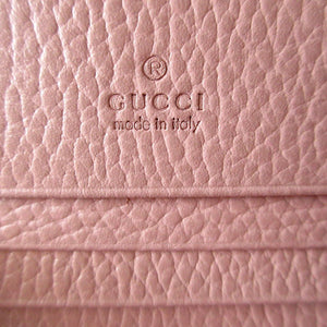 新品同様 グッチ GGマーモント 658610 コンパクトウォレット レザー GGスプリーム ピンク 2つ折り財布 財布 0481【中古】GUCCI
