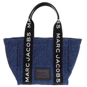 未使用品 マークジェイコブス ショルダー 2way ロゴテープ トートバッグ デニム ポリエステル ネイビー 紺 ミニトート 0483【中古】MARC JACOBS