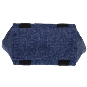 未使用品 マークジェイコブス ショルダー 2way ロゴテープ トートバッグ デニム ポリエステル ネイビー 紺 ミニトート 0483【中古】MARC JACOBS