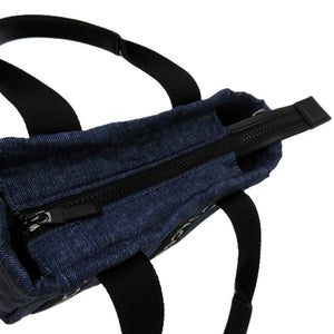 未使用品 マークジェイコブス ショルダー 2way ロゴテープ トートバッグ デニム ポリエステル ネイビー 紺 ミニトート 0483【中古】MARC JACOBS