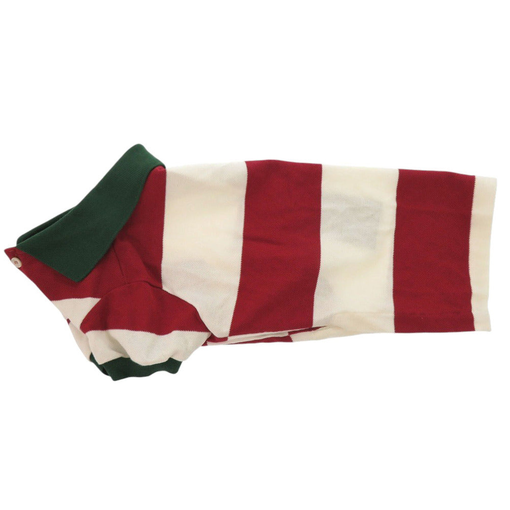 新品同様 グッチ 犬 服 695744 ZAJCN 6397 ペット ストロベリー コットン レッド アイボリー 赤 0484【中古】GUCCI