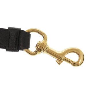 新品同様 グッチ ペット用 インターロッキングG 695257 レザー ブラック リード 黒 0485【中古】GUCCI