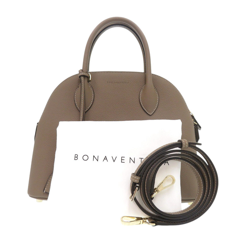 新品同様 ボナベンチュラ エマバッグ 28 ボッタラート BBGT2-ET レザー エトープ 2way ハンドバッグ ブラウン 0488【中古】BONAVENTURA