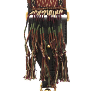 美品 クリスチャンディオール ショルダーストラップ メダリオン キャンバス/レザー レッド 赤 0490【中古】Christian Dior