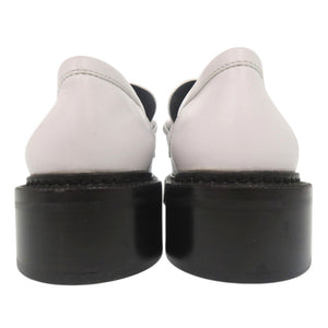 新品同様 ルイ ヴィトン チェーン ローファー ドレスシューズ モックトゥ ローファー MA1201 レザー ホワイト LV 0492【中古】LOUIS VUITTON