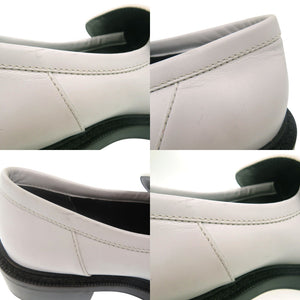 新品同様 ルイ ヴィトン チェーン ローファー ドレスシューズ モックトゥ ローファー MA1201 レザー ホワイト LV 0492【中古】LOUIS VUITTON