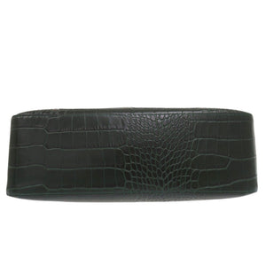 新品同様 ロンシャン ロゾ ハンドバッグ クロコ調 クロコ型押し 大容量 A4収納 レザー グリーン 0495【中古】Longchamp