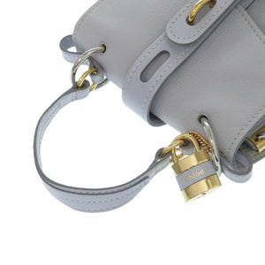 新品同様 クロエ アビー レザー ライトクラウド 0496 水色 ハンドバッグ【中古】Chloe