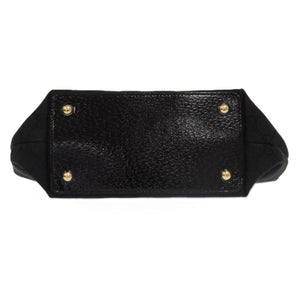 美品 グッチ GGキャンバス 120840 GGキャンバス レザー ブラック 0498 黒 トートバッグ【中古】GUCCI