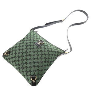 美品 グッチ アビー GGキャンバス レザー 272400 グリーン ショルダーバッグ 緑 0499【中古】GUCCI