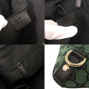 美品 グッチ アビー GGキャンバス レザー 272400 グリーン ショルダーバッグ 緑 0499【中古】GUCCI