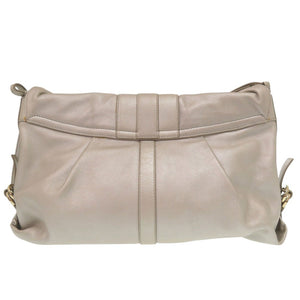 ブルガリ チャンドラ 斜め掛け ショルダーバッグ レザー ホワイトゴールド 0500【中古】BVLGARI