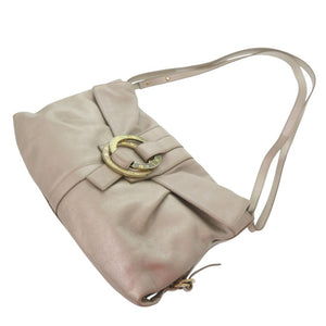 ブルガリ チャンドラ 斜め掛け ショルダーバッグ レザー ホワイトゴールド 0500【中古】BVLGARI