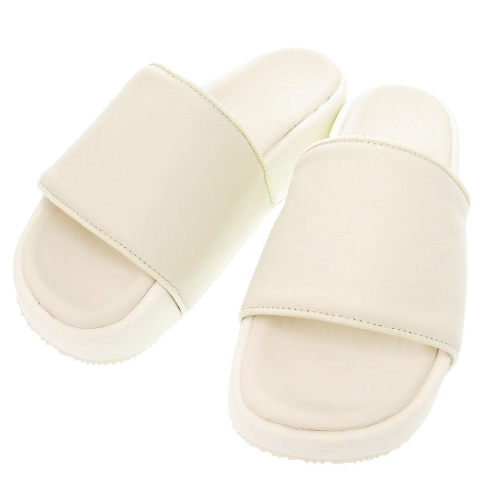 未使用品 Y-3 SLIDE ヨウジヤマモト アディダス FZ6402 サイズ24.5cm レザー ホワイト サンダル 厚底サンダル 白 0514【中古】