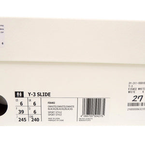 未使用品 Y-3 SLIDE ヨウジヤマモト アディダス FZ6402 サイズ24.5cm レザー ホワイト サンダル 厚底サンダル 白 0514【中古】