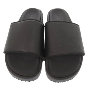 未使用品 Y-3 SLIDE ヨウジヤマモト アディダス FZ6403 サイズ24.5cm レザー ブラック サンダル 厚底サンダル 黒 0515【中古】