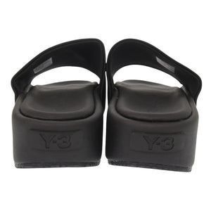 未使用品 Y-3 SLIDE ヨウジヤマモト アディダス FZ6403 サイズ24.5cm レザー ブラック サンダル 厚底サンダル 黒 0515【中古】