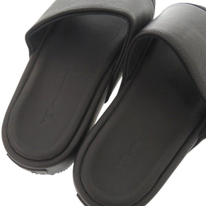 未使用品 Y-3 SLIDE ヨウジヤマモト アディダス FZ6403 サイズ24.5cm レザー ブラック サンダル 厚底サンダル 黒 0515【中古】