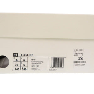 未使用品 Y-3 SLIDE ヨウジヤマモト アディダス FZ6403 サイズ24.5cm レザー ブラック サンダル 厚底サンダル 黒 0515【中古】