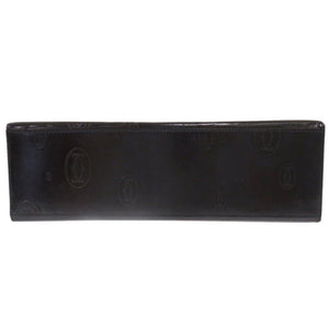 美品 カルティエ ハッピーバースデー パテントレザー ブラック ハンドバッグ 黒 0544【中古】CARTIER