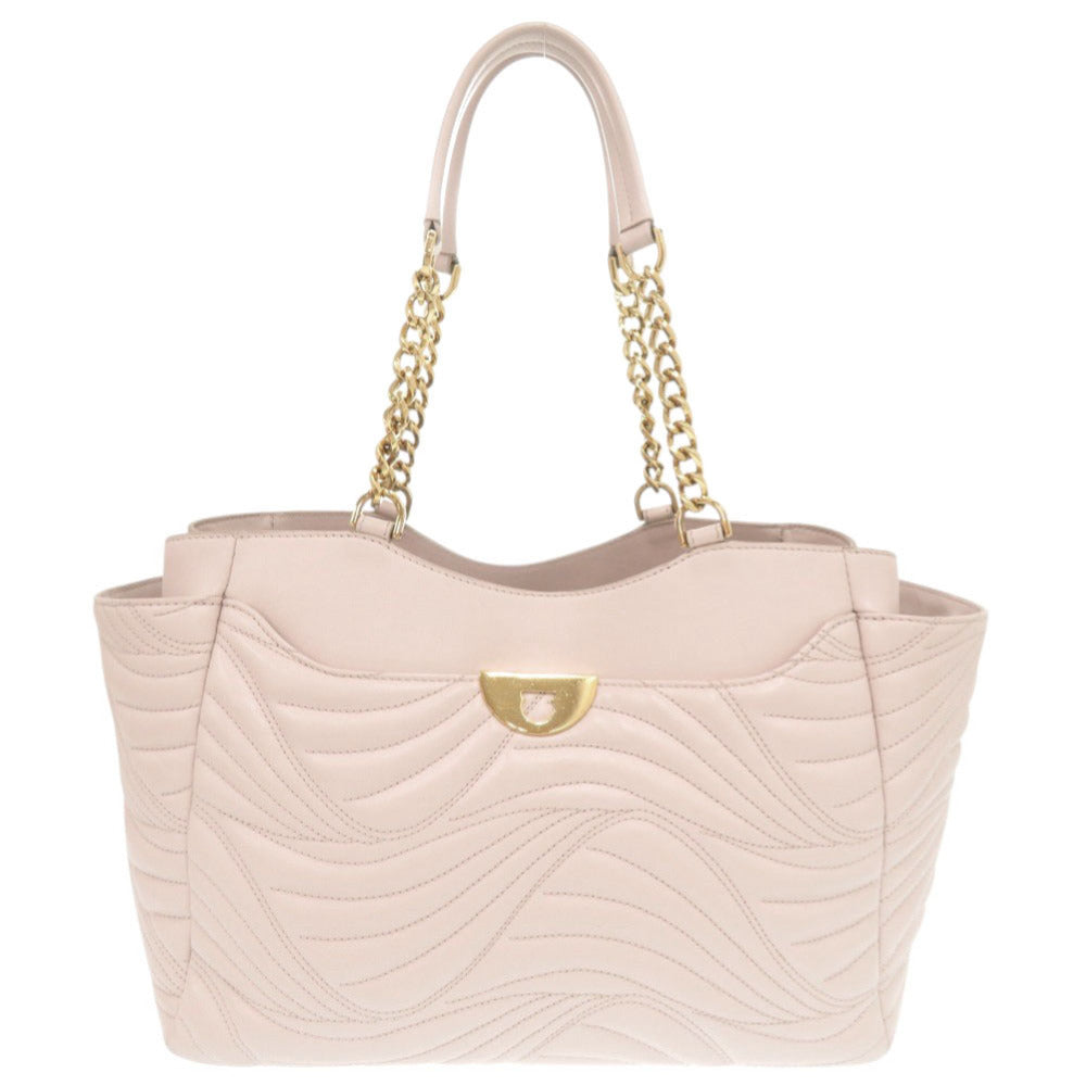 美品 サルヴァトーレフェラガモ AB-21 G898 レザー ピンク トートバッグ ショルダーバッグ 0547【中古】Salvatore Ferragamo