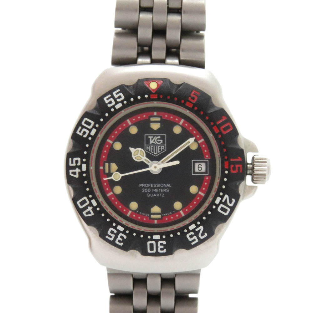 美品 タグホイヤー プロフェッショナル 200M WA1414 SS ブラック クオーツ 腕時計 黒文字盤 0549【中古】TAG HEUER