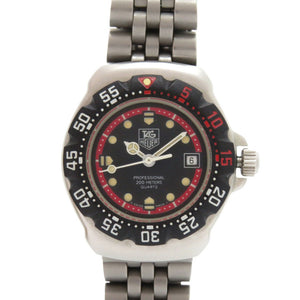 美品 タグホイヤー プロフェッショナル 200M WA1414 SS ブラック クオーツ 腕時計 黒文字盤 0549【中古】TAG HEUER