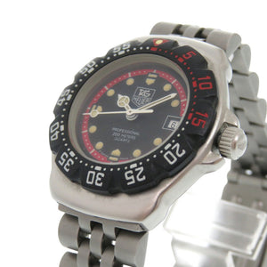美品 タグホイヤー プロフェッショナル 200M WA1414 SS ブラック クオーツ 腕時計 黒文字盤 0549【中古】TAG HEUER
