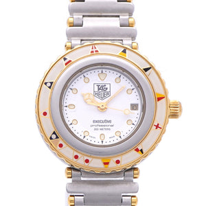 タグホイヤー エグゼクティブ 915.808 クオーツ 腕時計 SS ホワイト 白文字盤 0550【中古】TAG HEUER レディース