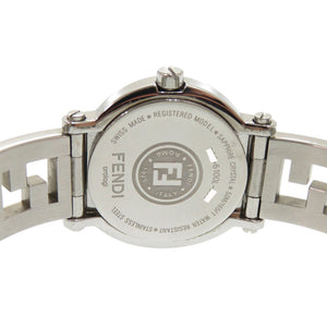 フェンディ 6100L ケアドロ シェル SS ブラック クオーツ 腕時計 黒文字盤 0556【中古】FENDI