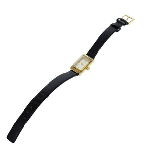 新品同様 グッチ Gフレーム 147.5 SS レザー シルバー ゴールド ブラック クオーツ 腕時計 0560【中古】GUCCI