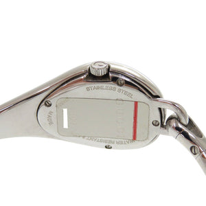 グッチ ホースビット 103 2Pダイヤ SS ホワイトシェル シルバー クオーツ 腕時計 白文字盤 0563【中古】GUCCI