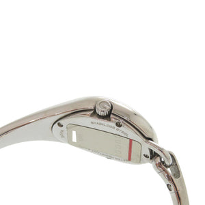 グッチ ホースビット 103 2Pダイヤ SS ホワイトシェル シルバー クオーツ 腕時計 白文字盤 0563【中古】GUCCI