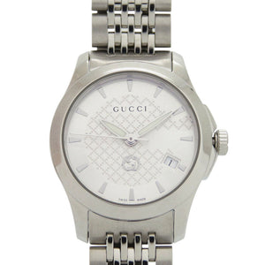 新品同様 グッチ Gタイムレス 126.5 SS シルバー クオーツ 腕時計 0564【中古】GUCCI