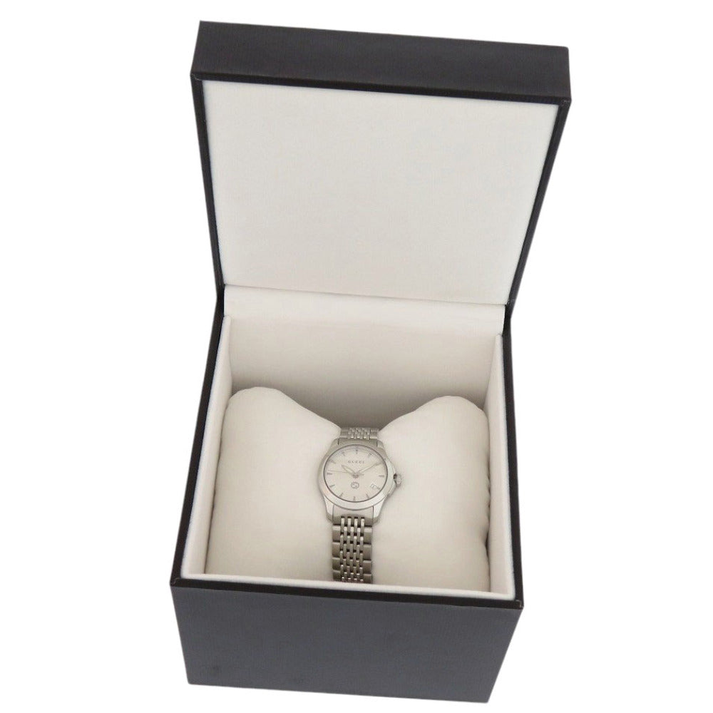 新品同様 グッチ Gタイムレス 126.5 SS シルバー クオーツ 腕時計 0564【中古】GUCCI