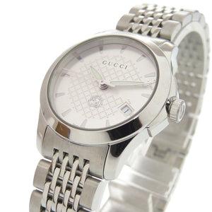新品同様 グッチ Gタイムレス 126.5 SS シルバー クオーツ 腕時計 0564【中古】GUCCI