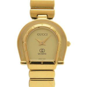 グッチ ホースビット 7000 SS ゴールド クオーツ 腕時計 0565【中古】GUCCI