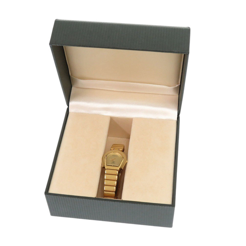 グッチ ホースビット 7000 SS ゴールド クオーツ 腕時計 0565【中古】GUCCI