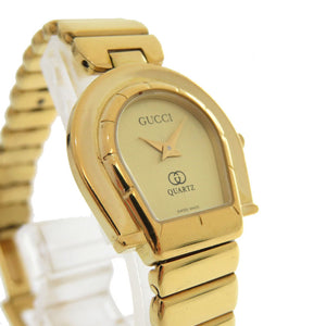 グッチ ホースビット 7000 SS ゴールド クオーツ 腕時計 0565【中古】GUCCI