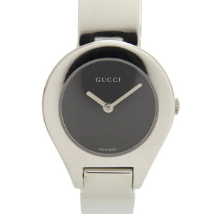 美品 グッチ 6700L SS ブラック シルバー 黒文字盤 クオーツ 腕時計 0566【中古】GUCCI