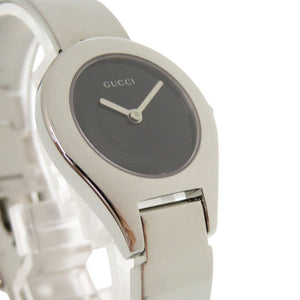 美品 グッチ 6700L SS ブラック シルバー 黒文字盤 クオーツ 腕時計 0566【中古】GUCCI