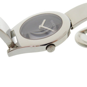 美品 グッチ 6700L SS ブラック シルバー 黒文字盤 クオーツ 腕時計 0566【中古】GUCCI