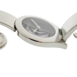 美品 グッチ 6700L SS ブラック シルバー 黒文字盤 クオーツ 腕時計 0566【中古】GUCCI