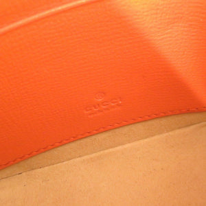 新品同様 グッチ ホースビット 726863 レザー オレンジ ミニ ショルダーバッグ 0567【中古】GUCCI