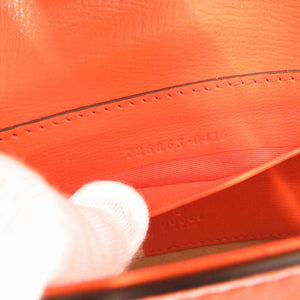 新品同様 グッチ ホースビット 726863 レザー オレンジ ミニ ショルダーバッグ 0567【中古】GUCCI