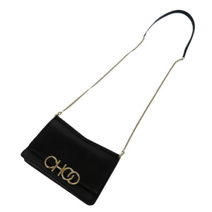 美品 ジミーチュウ KALINA カリーナ レザー ブラック 0570 黒 チェーンショルダーバッグ【中古】JIMMY CHOO