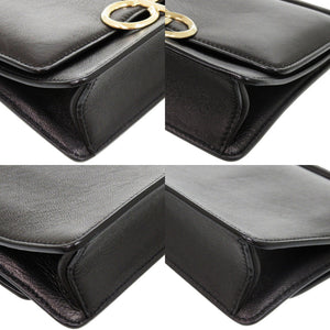 美品 ジミーチュウ KALINA カリーナ レザー ブラック 0570 黒 チェーンショルダーバッグ【中古】JIMMY CHOO